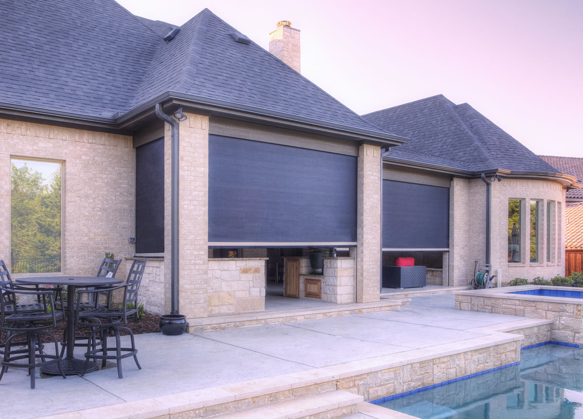 Motorized Patio Shades Fort Worth Dallas Texas Security