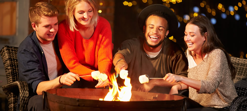 Fire Pit in Texas backyard