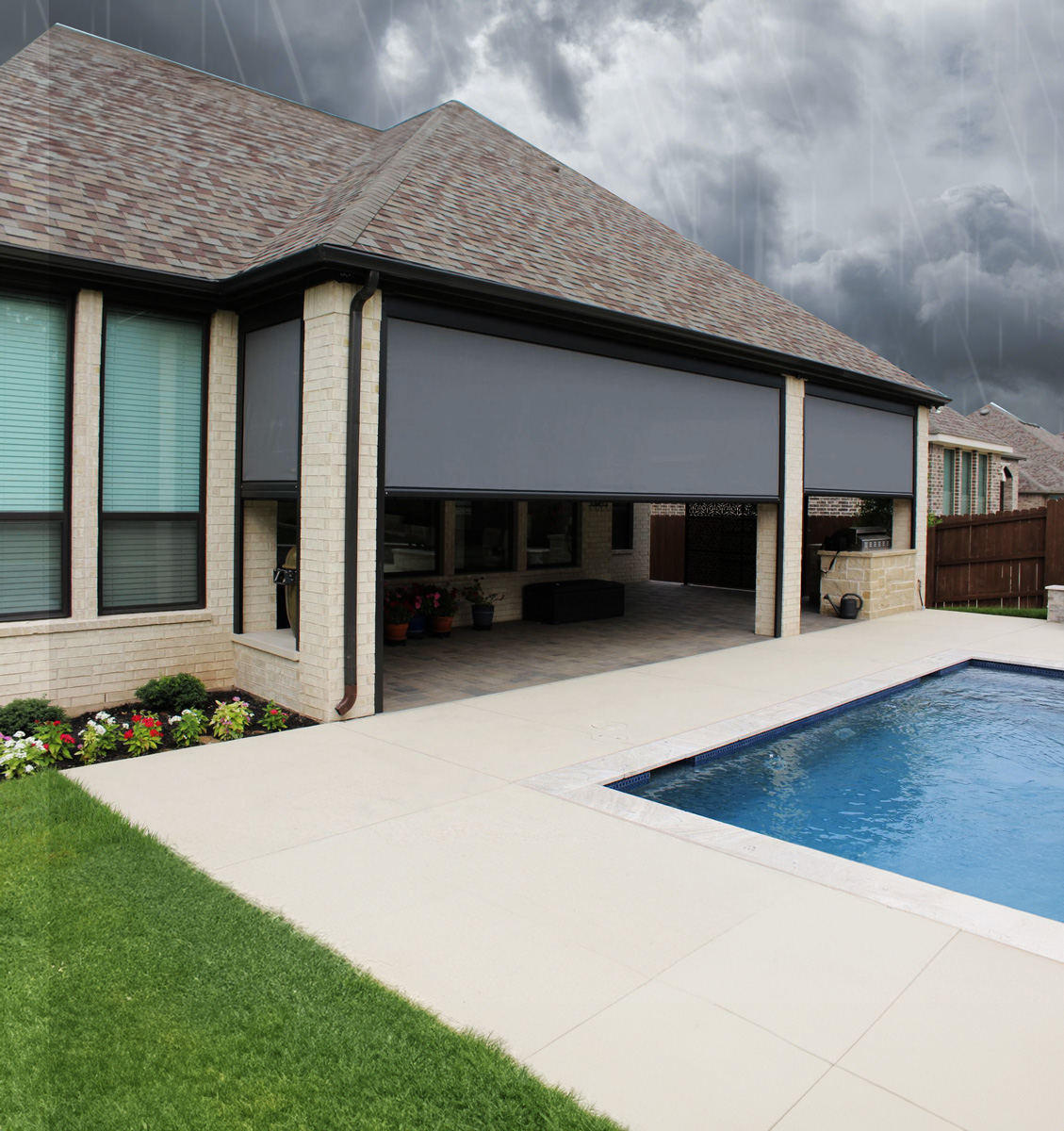 MagnaTrack motorized hurricane screens-Dallas